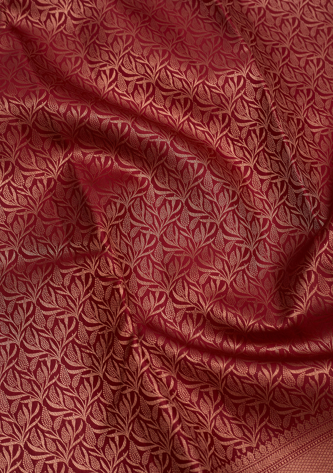 Maroon Zariwork Pure Silk Saree