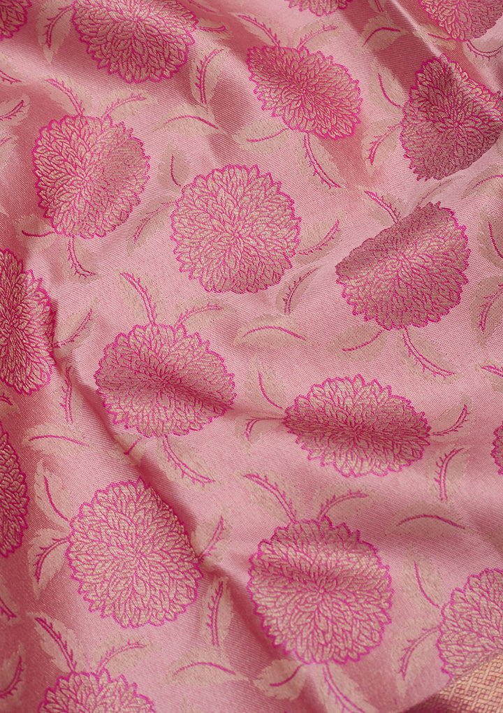Lavender Zariwork Pure Silk Saree