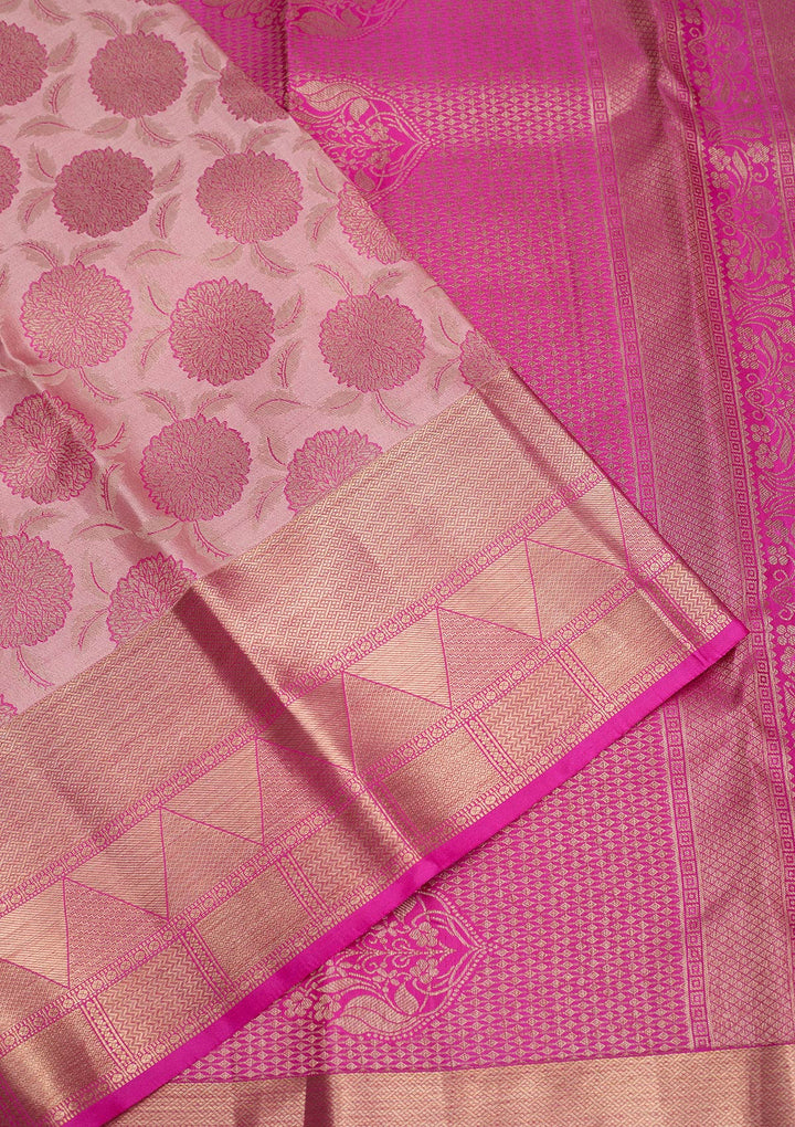 Lavender Zariwork Pure Silk Saree