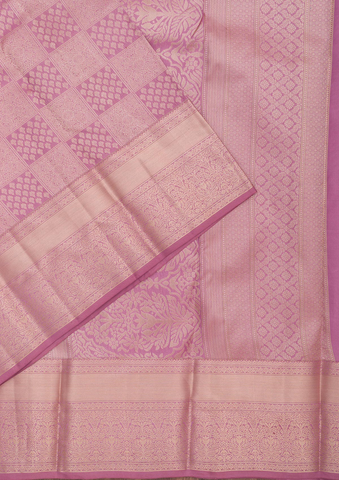 Mauve Zariwork Pure Silk Saree
