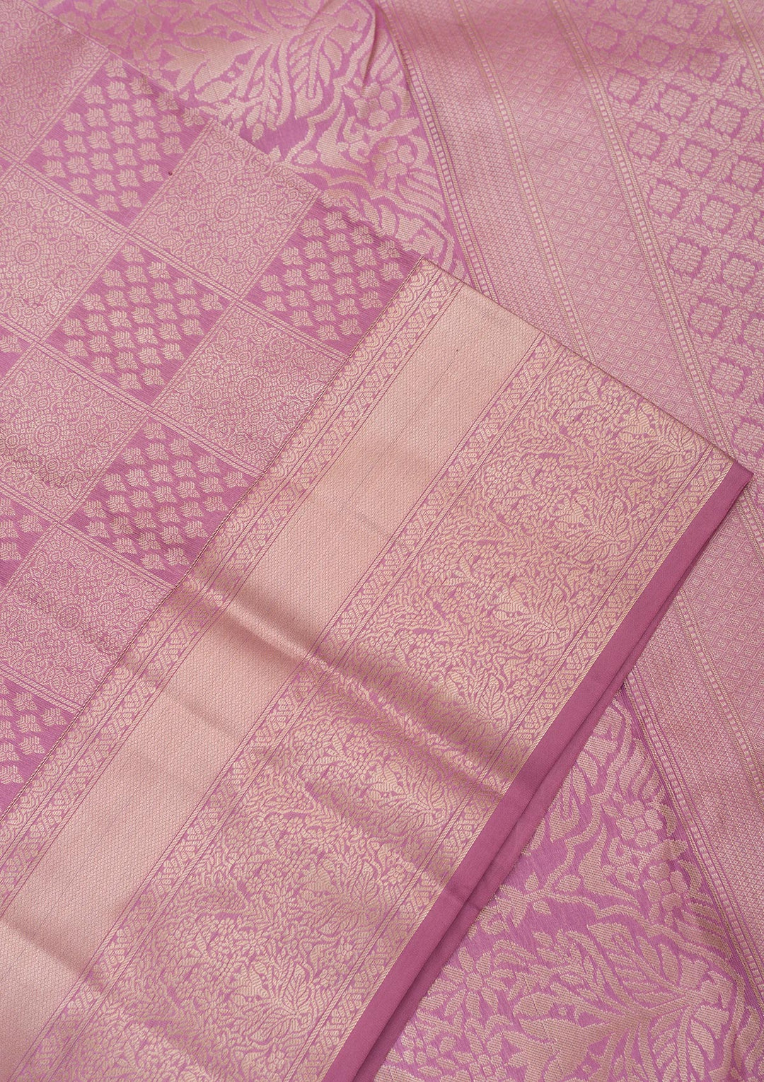 Mauve Zariwork Pure Silk Saree