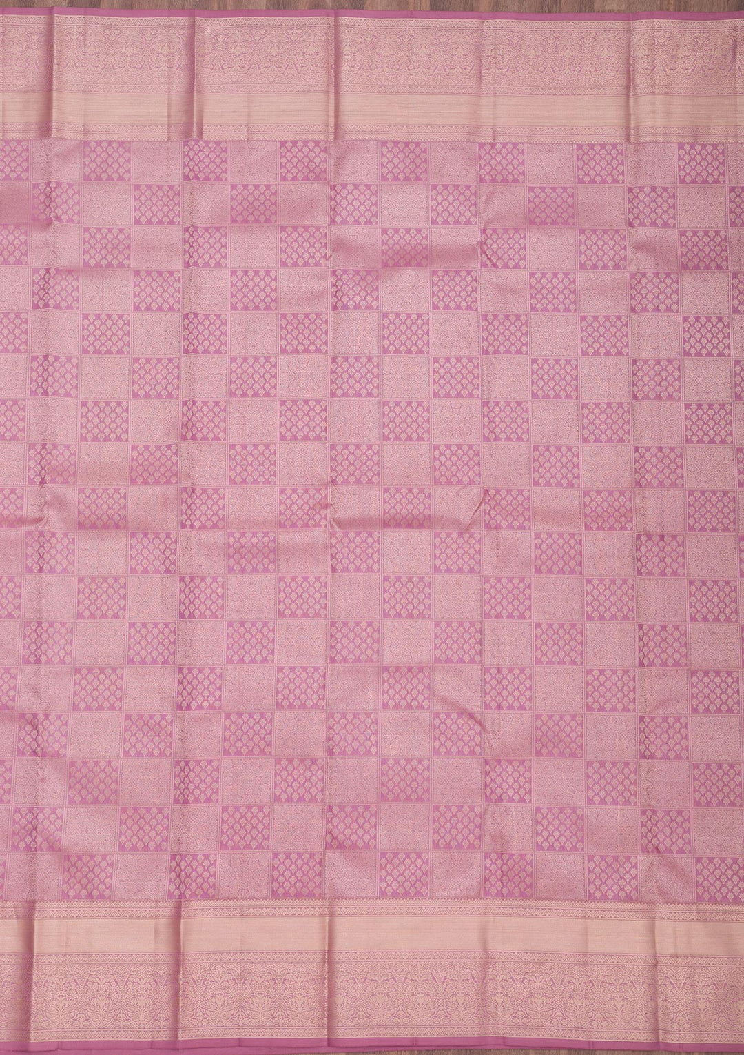 Mauve Zariwork Pure Silk Saree