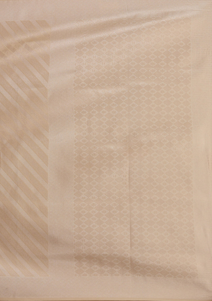 Beige Zariwork Silk Saree