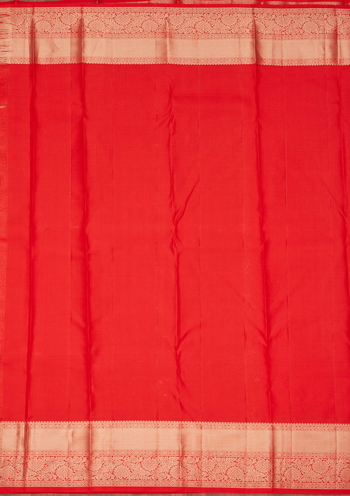Rust Zariwork Silk Saree