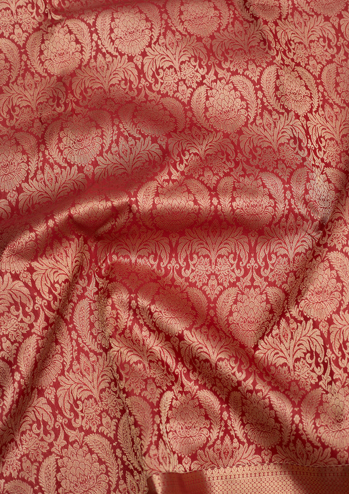 Red Zariwork Pure Silk Saree