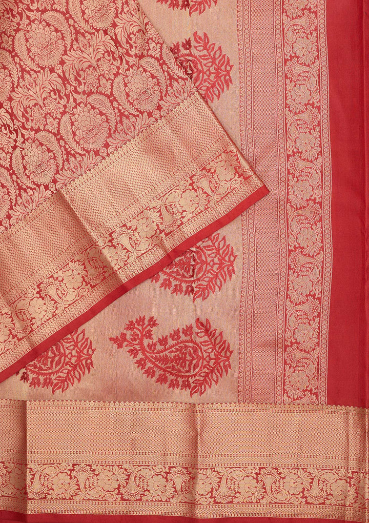 Red Zariwork Pure Silk Saree