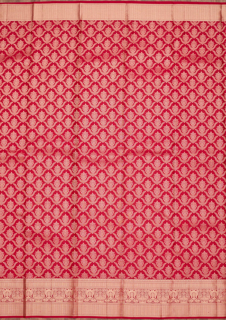 Maroon Zariwork Pure Silk Saree