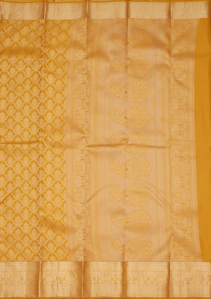 Mustard Zariwork Pure Silk Silk_Saree