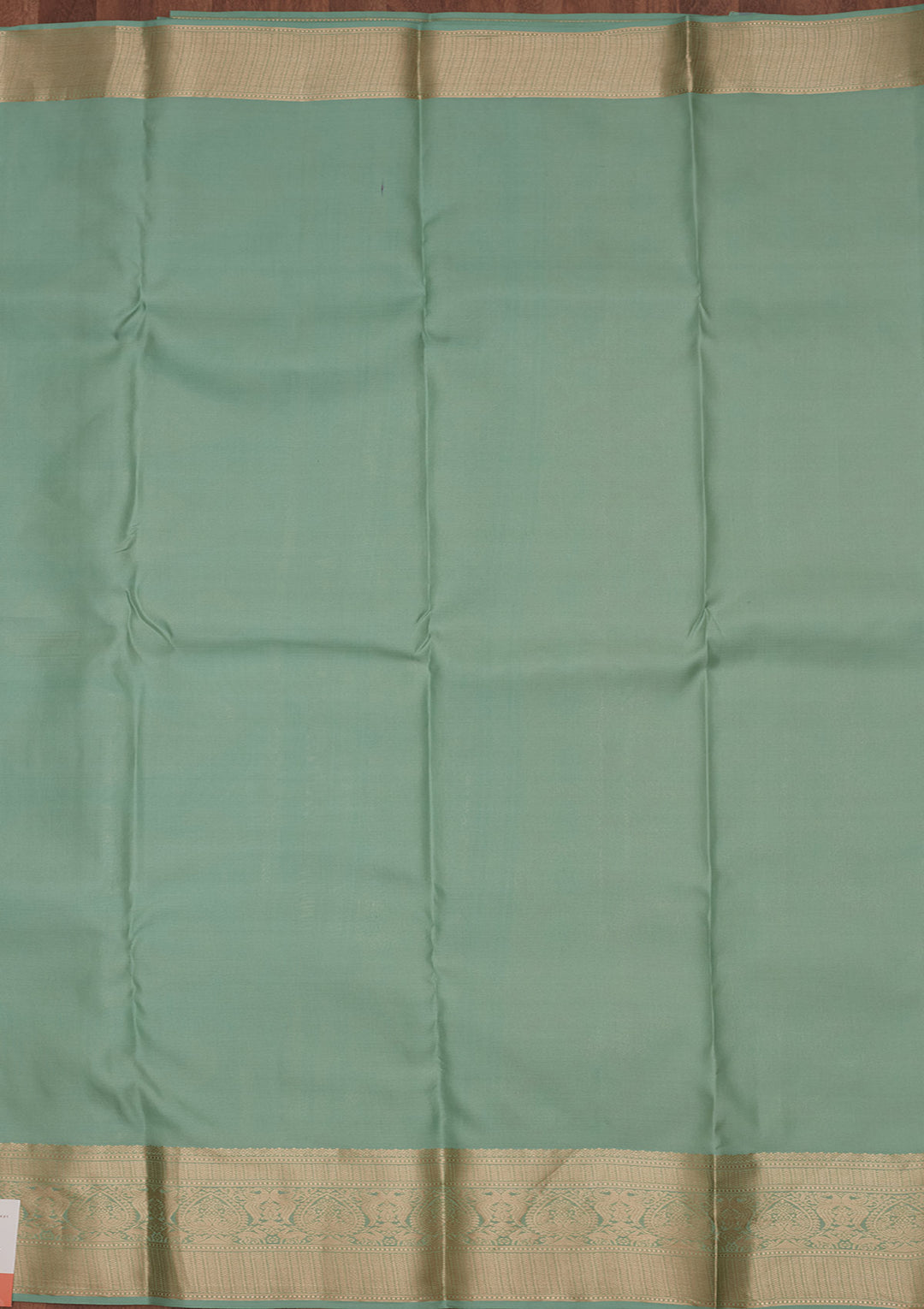 Sea Green Zariwork Pure Silk Saree