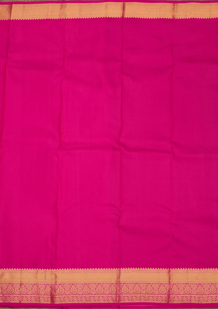 Parrot Green Zariwork Pure Silk Saree