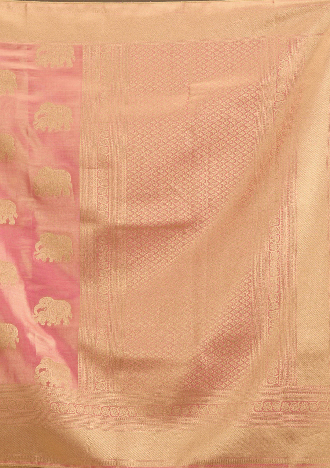 Onion Pink Zariwork Tissue Saree