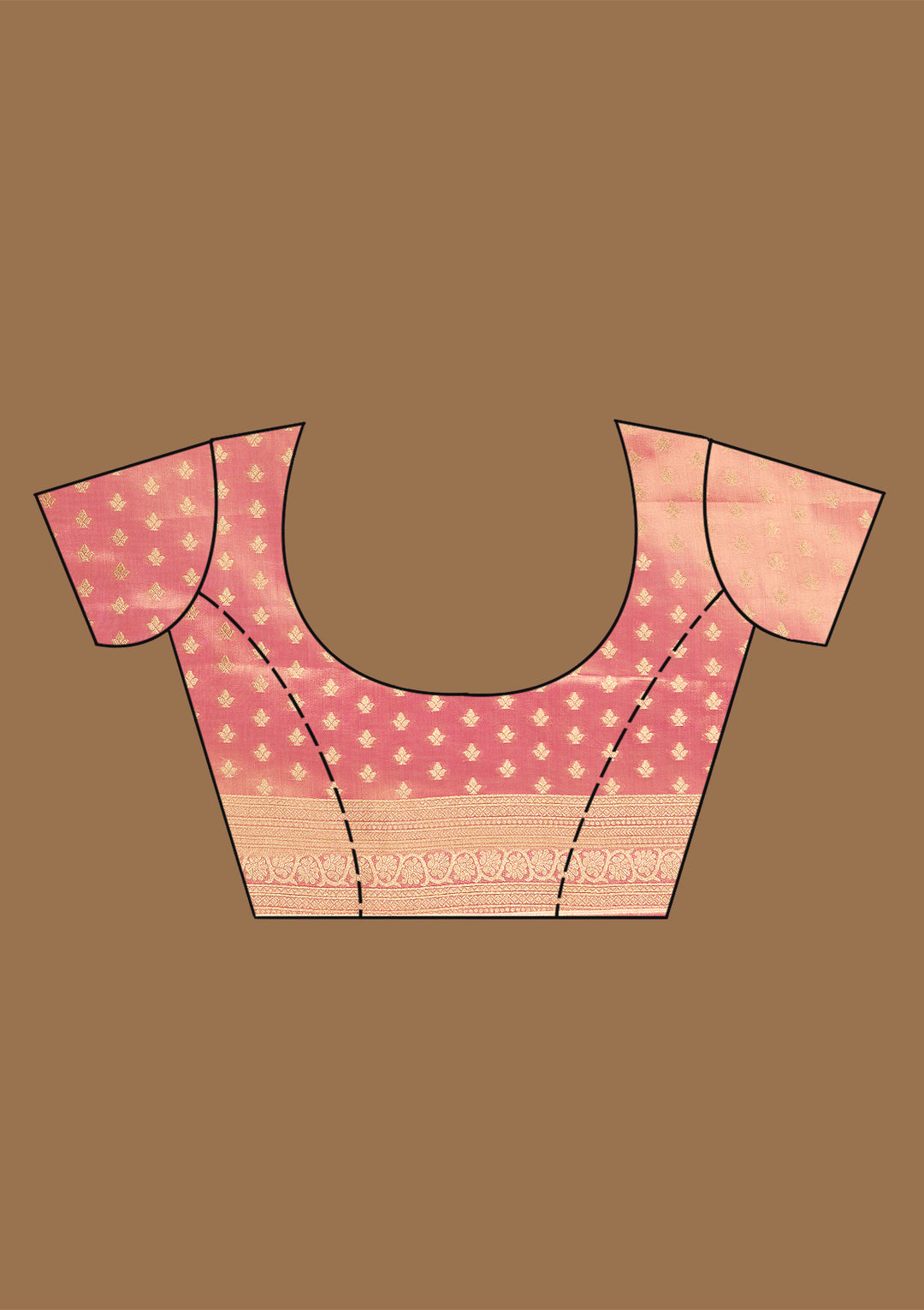 Onion Pink Zariwork Tissue Saree