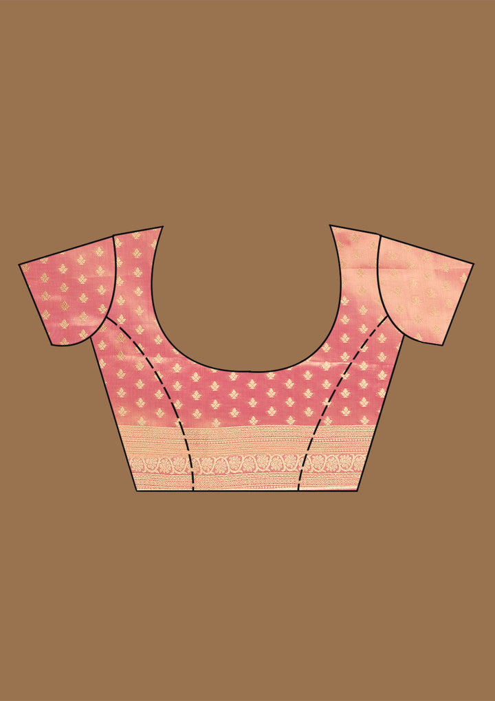 Onion Pink Zariwork Tissue Saree