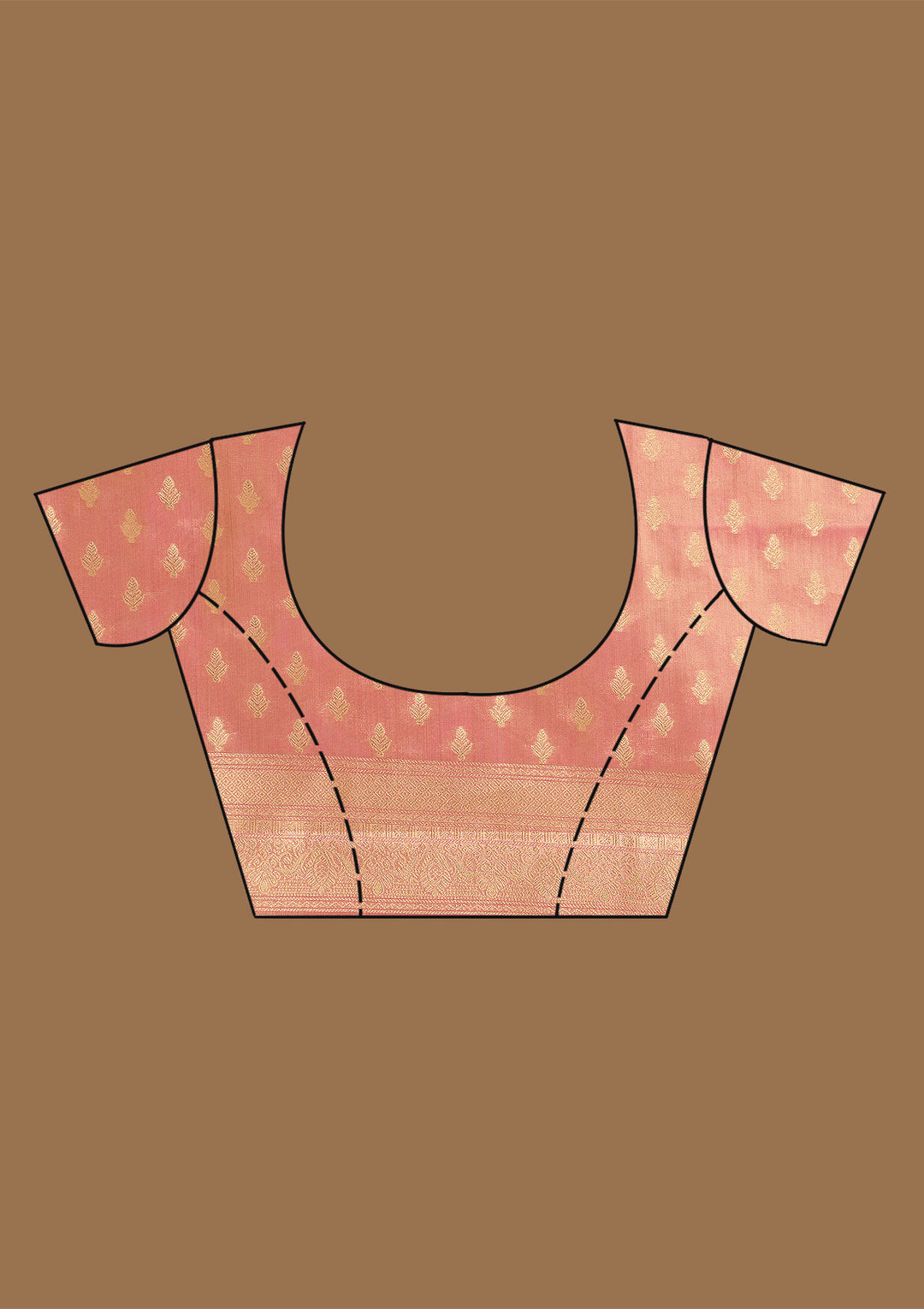 Rani Pink Zariwork Tissue Saree