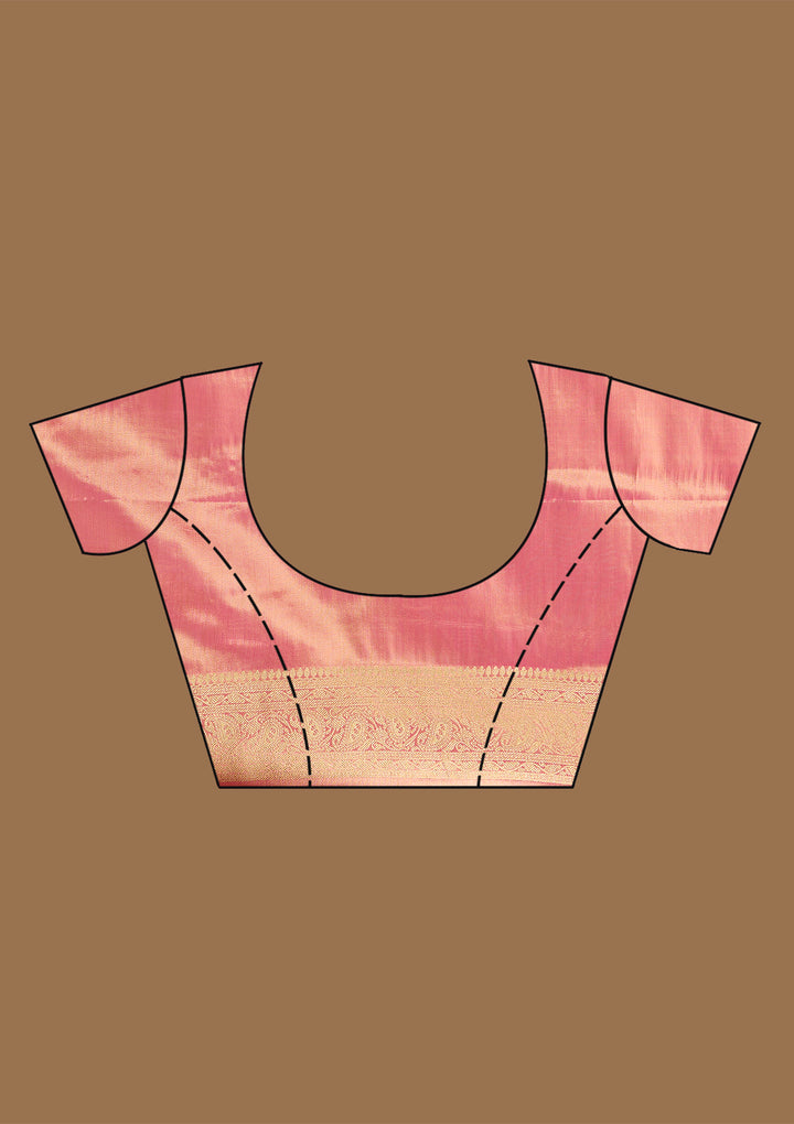 Onion Pink Zariwork Tissue Saree