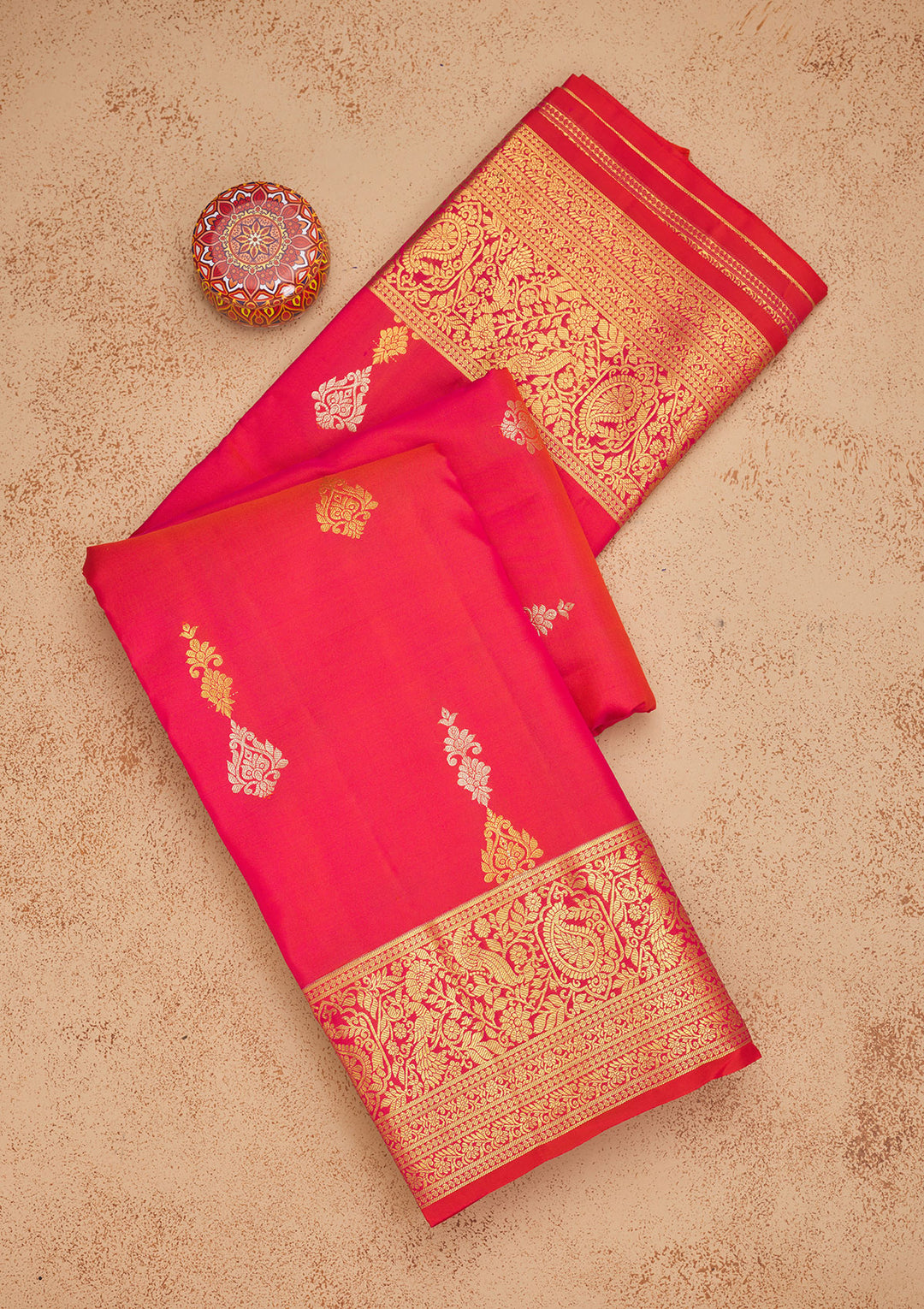 Pink Zariwork Pure Silk Saree