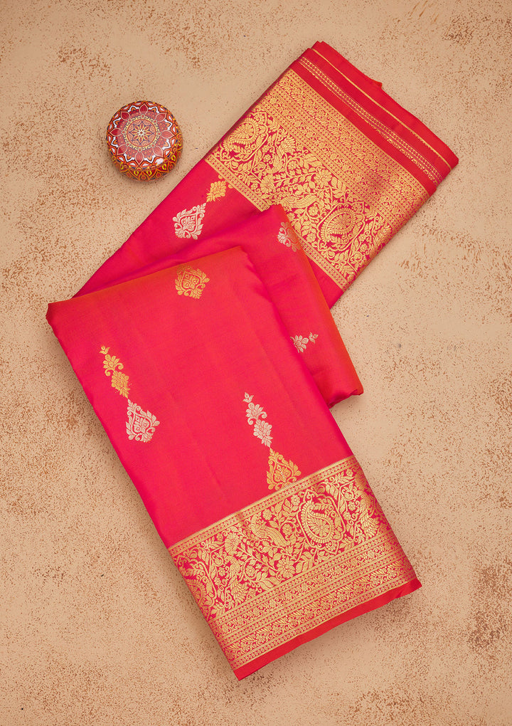 Pink Zariwork Pure Silk Saree