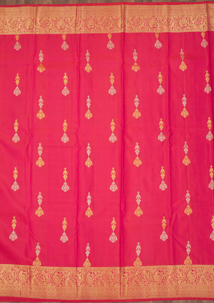Pink Zariwork Pure Silk Saree