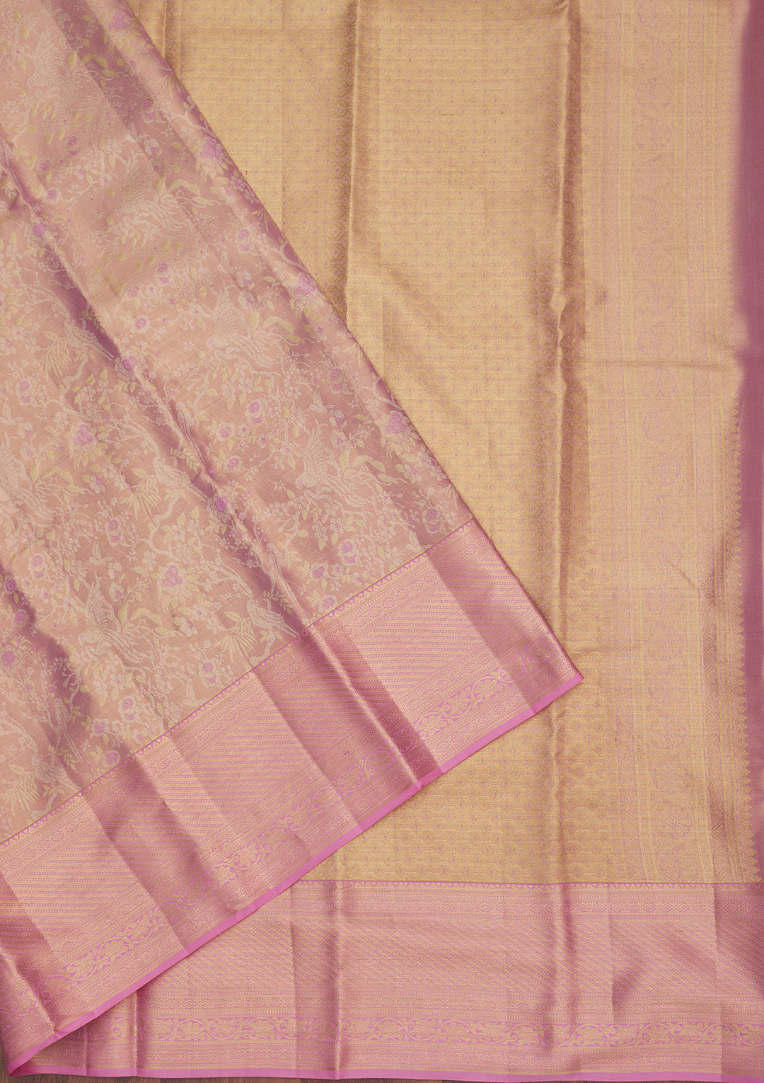 Pink Zariwork Pure Silk Saree