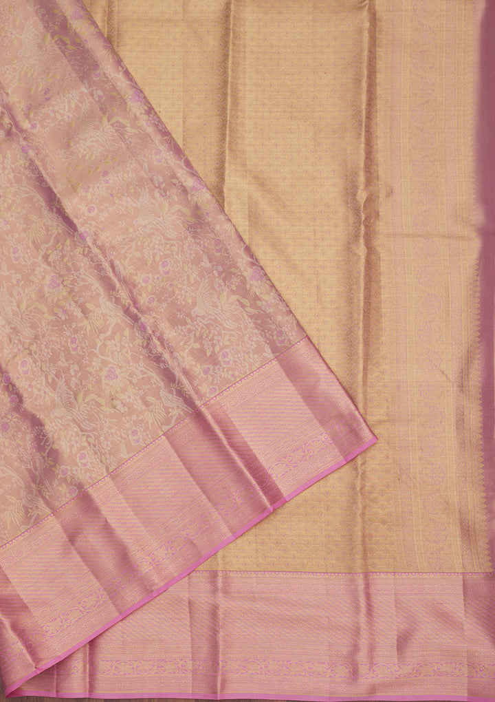 Pink Zariwork Pure Silk Saree