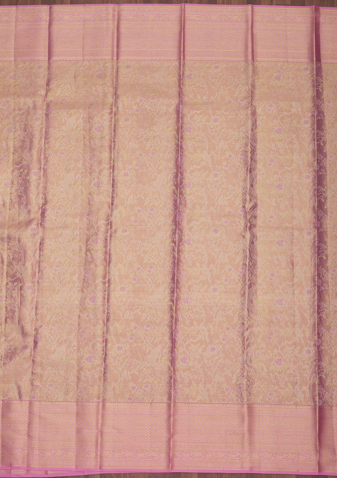 Pink Zariwork Pure Silk Saree