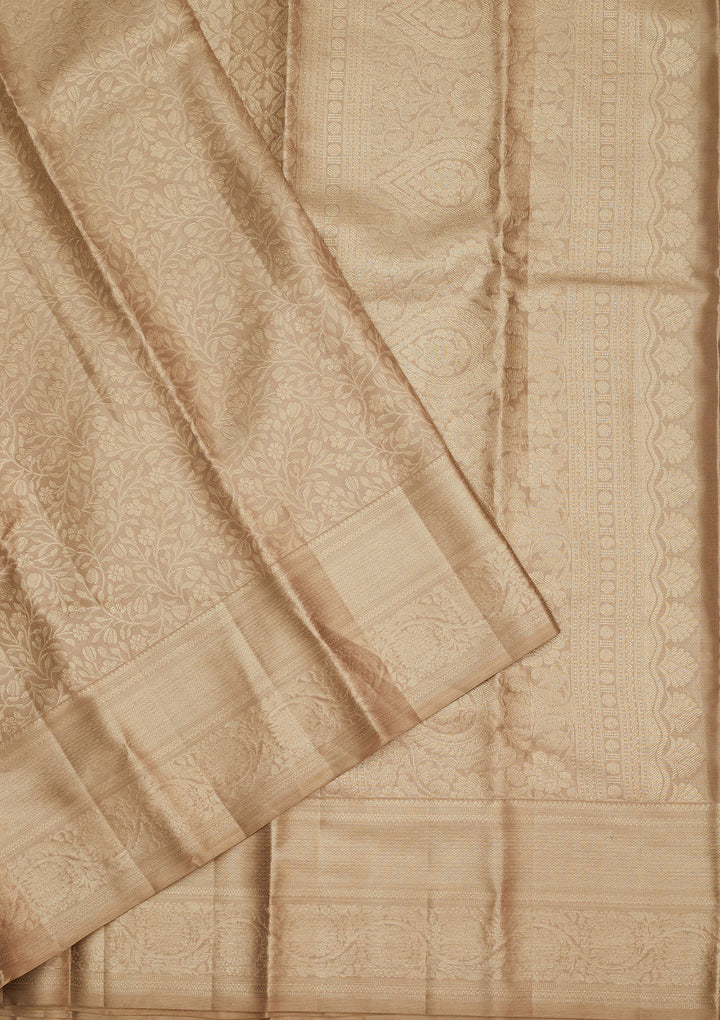 Grey Zariwork Pure Silk Saree