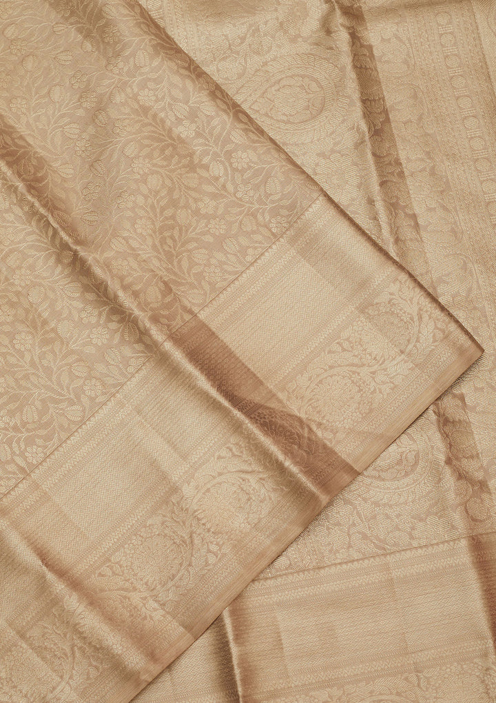 Grey Zariwork Pure Silk Saree