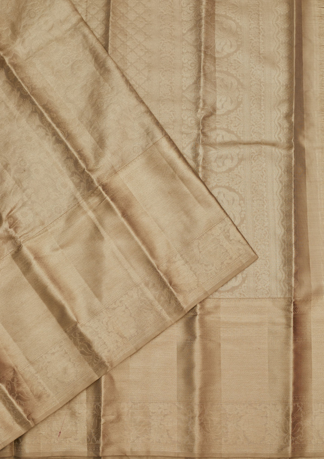 Off White Zariwork Pure Silk Saree