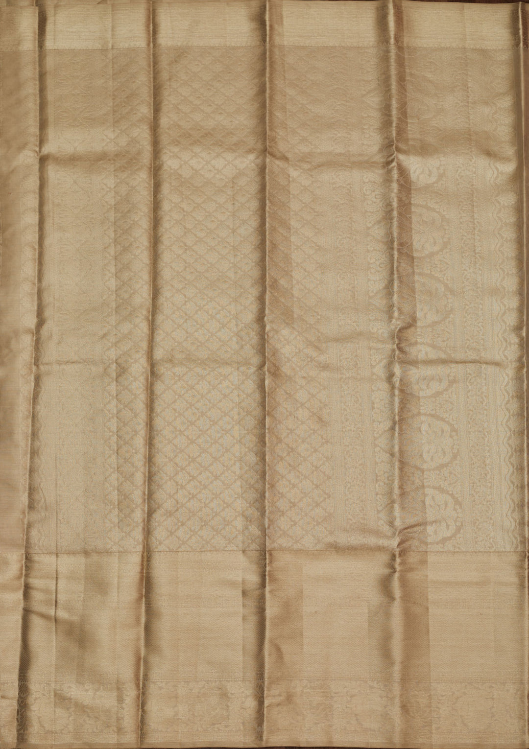 Off White Zariwork Pure Silk Saree