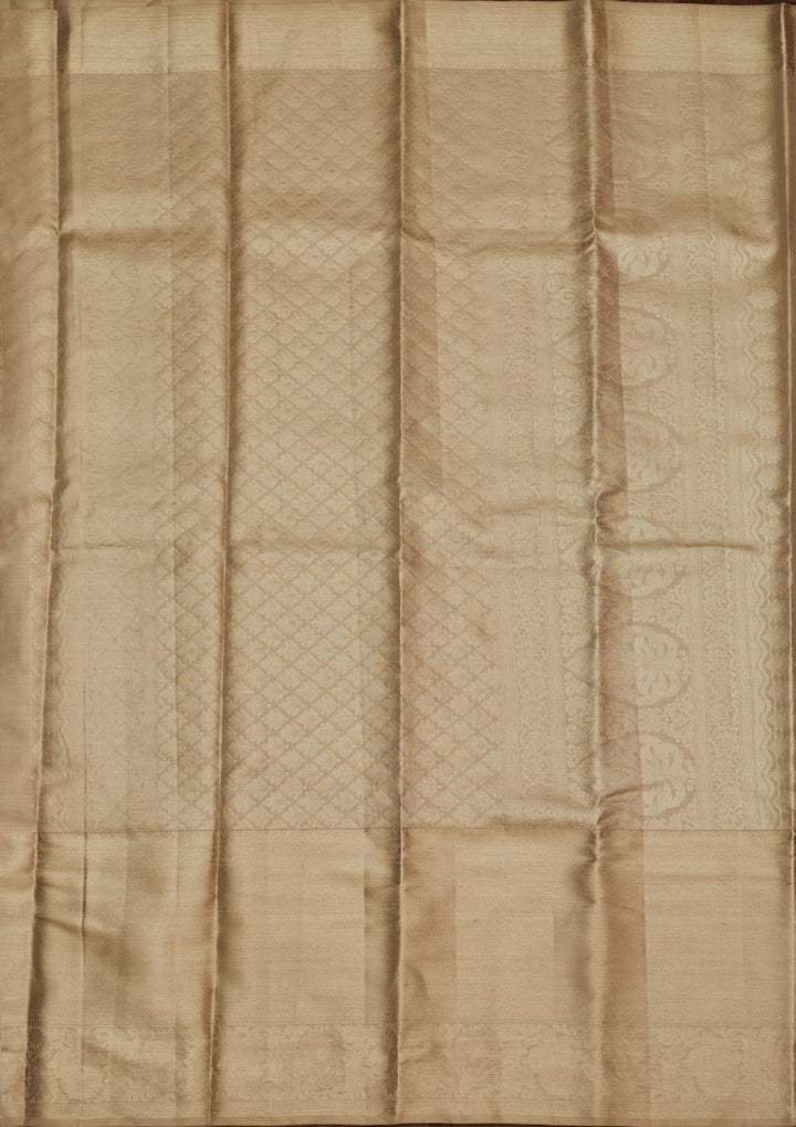 Off White Zariwork Pure Silk Saree