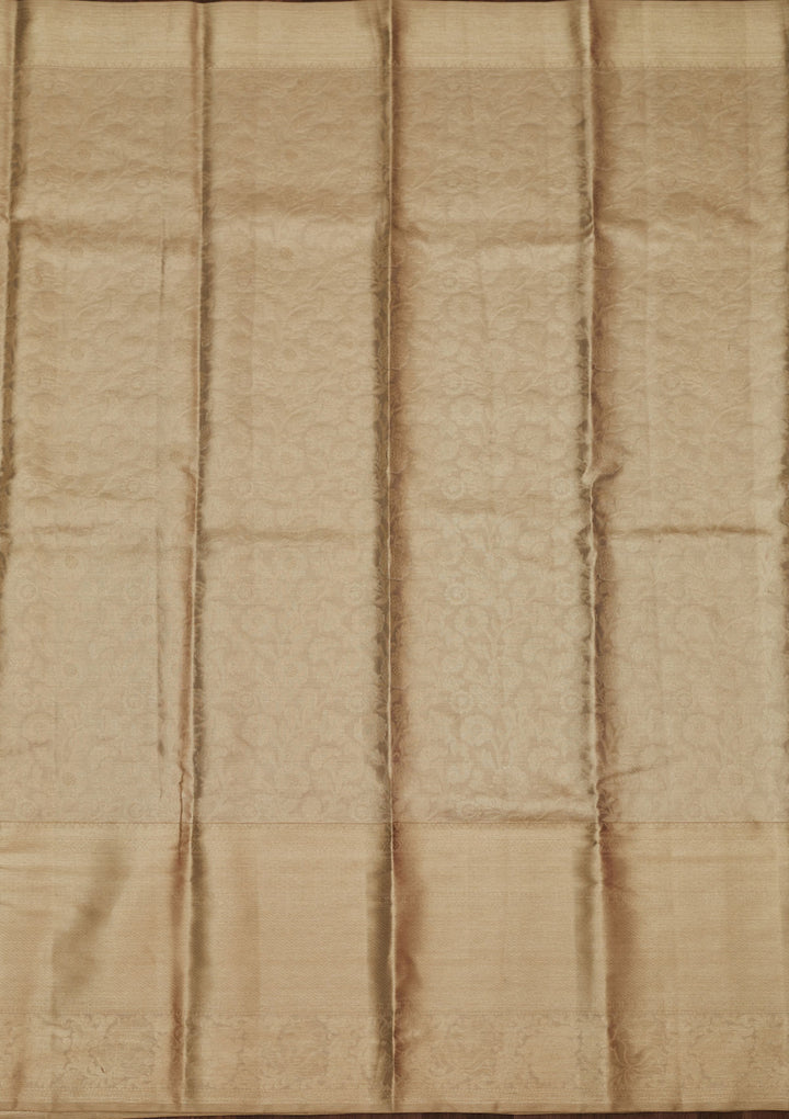 Off White Zariwork Pure Silk Saree