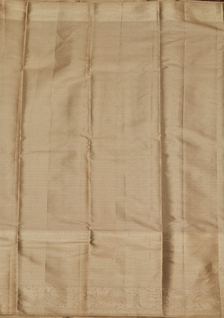 Off White Zariwork Pure Silk Saree