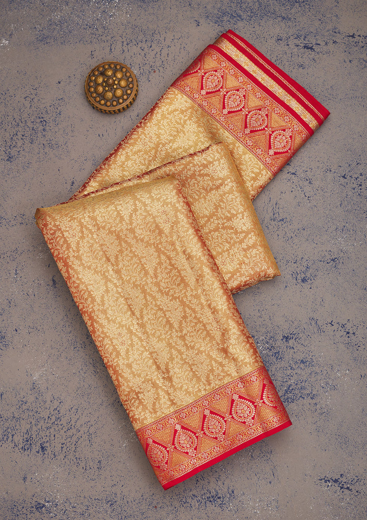 Red Zariwork Pure Silk Saree