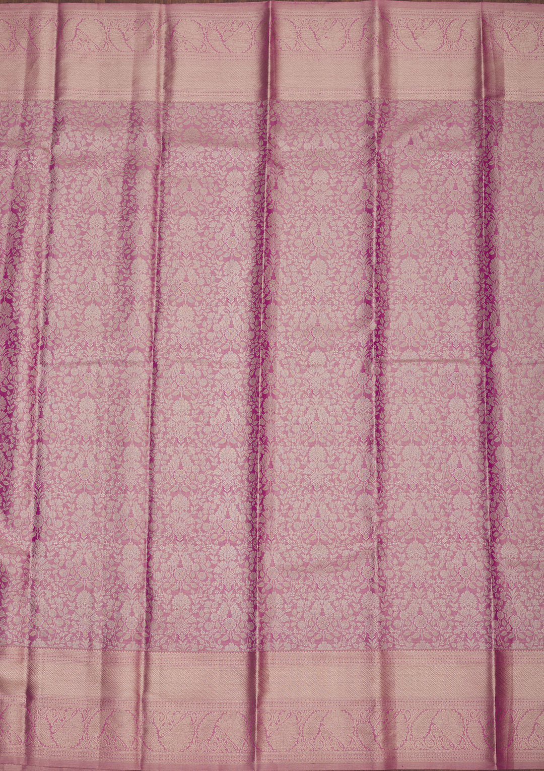 Rani Pink Zariwork Pure Silk Saree