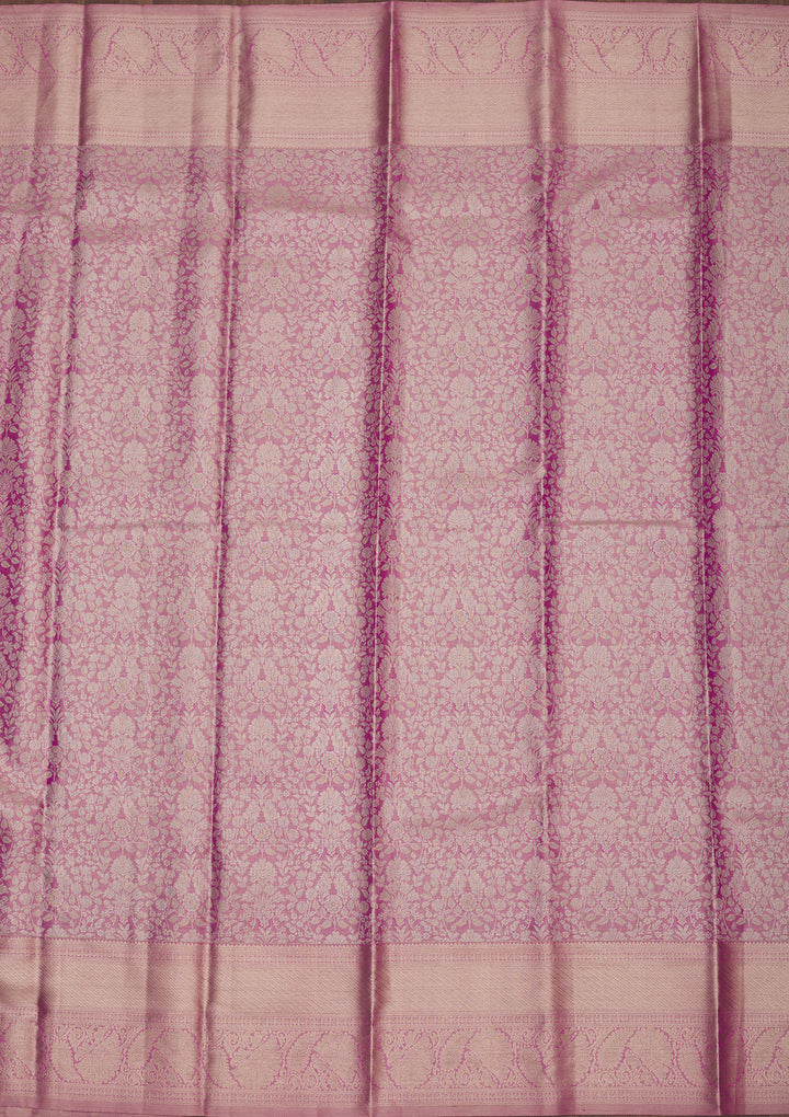 Rani Pink Zariwork Pure Silk Saree
