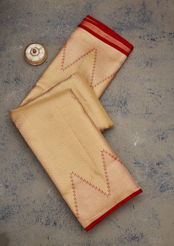 Red Zariwork Pure Silk Saree