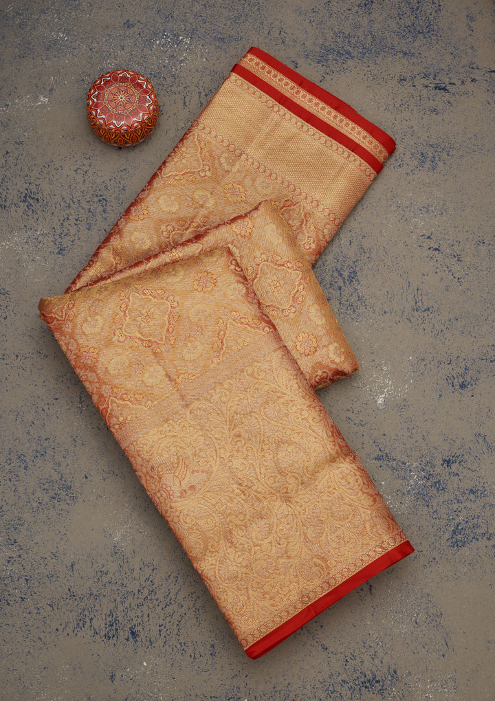 Red Zariwork Pure Silk Saree