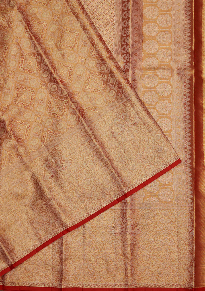 Red Zariwork Pure Silk Saree