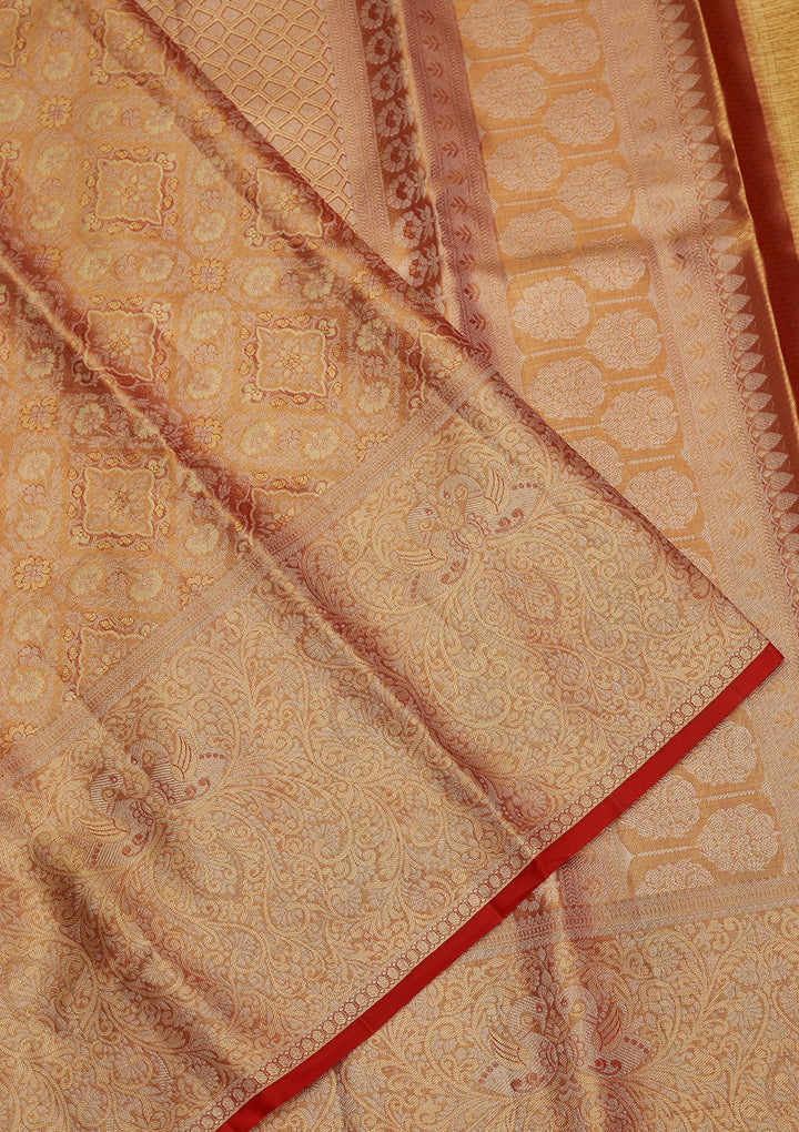 Red Zariwork Pure Silk Saree