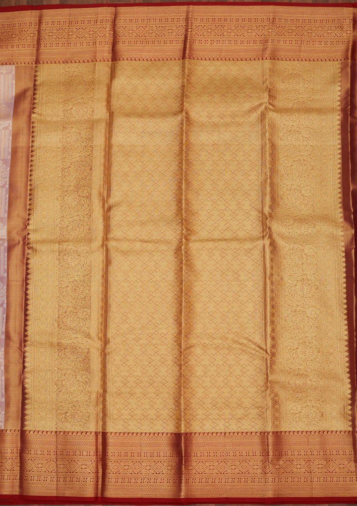 Onion Pink Zariwork Pure Silk Saree