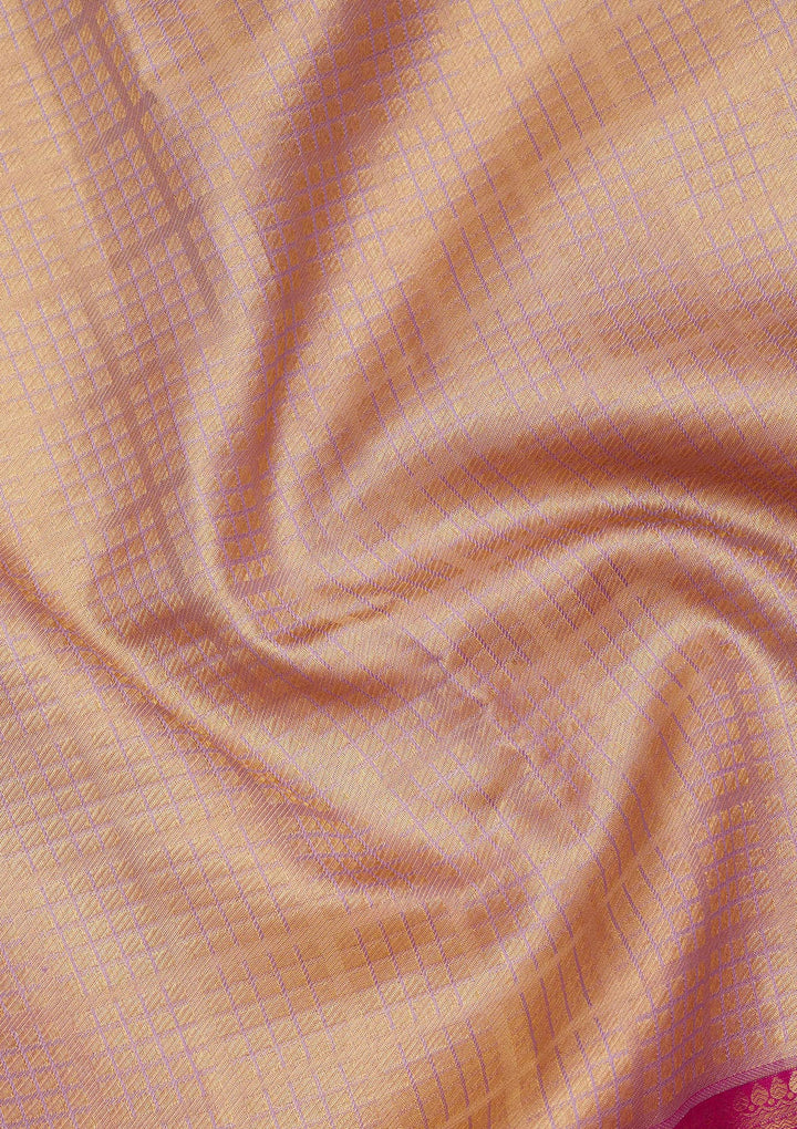 Lavender Zariwork Pure Silk Saree