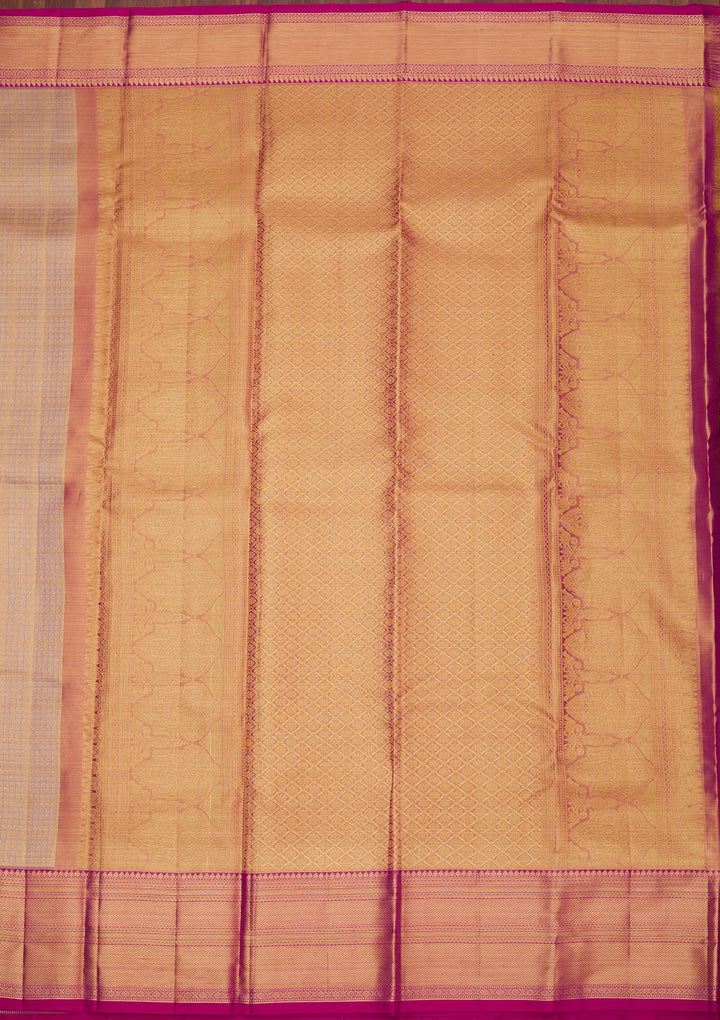 Lavender Zariwork Pure Silk Saree