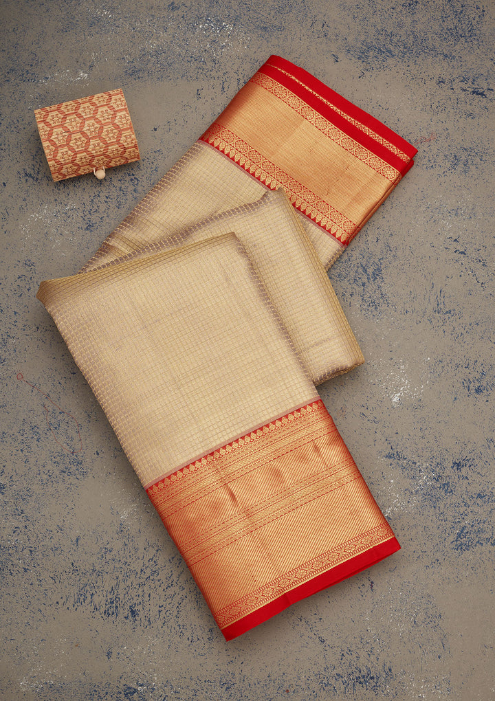 Lavender Zariwork Pure Silk Saree