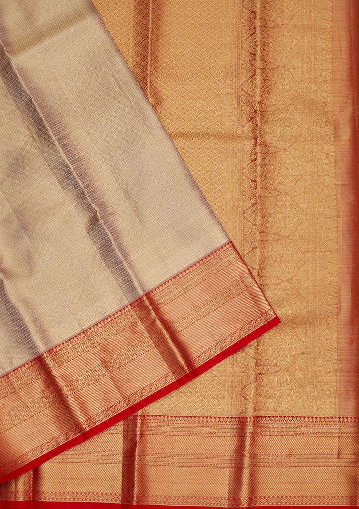 Lavender Zariwork Pure Silk Saree