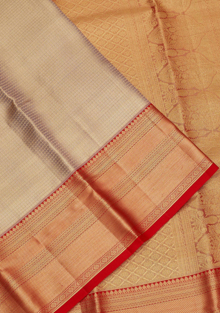 Lavender Zariwork Pure Silk Saree