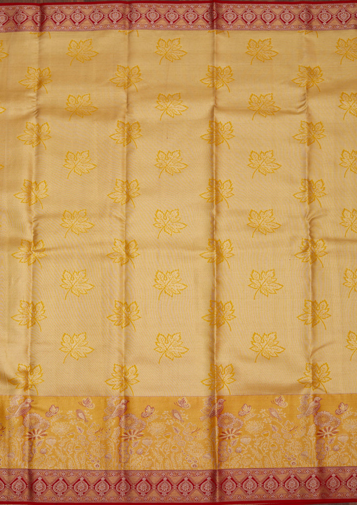 Yellow Zariwork Pure Silk Saree