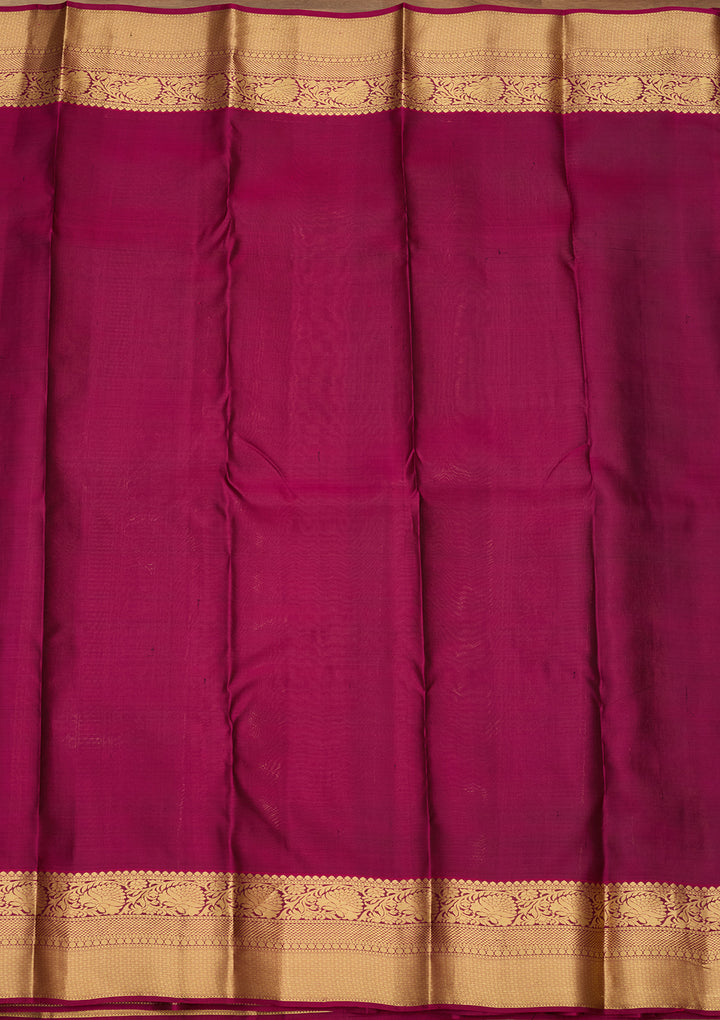 Bottle Green Zariwork (Gold) Silk Saree