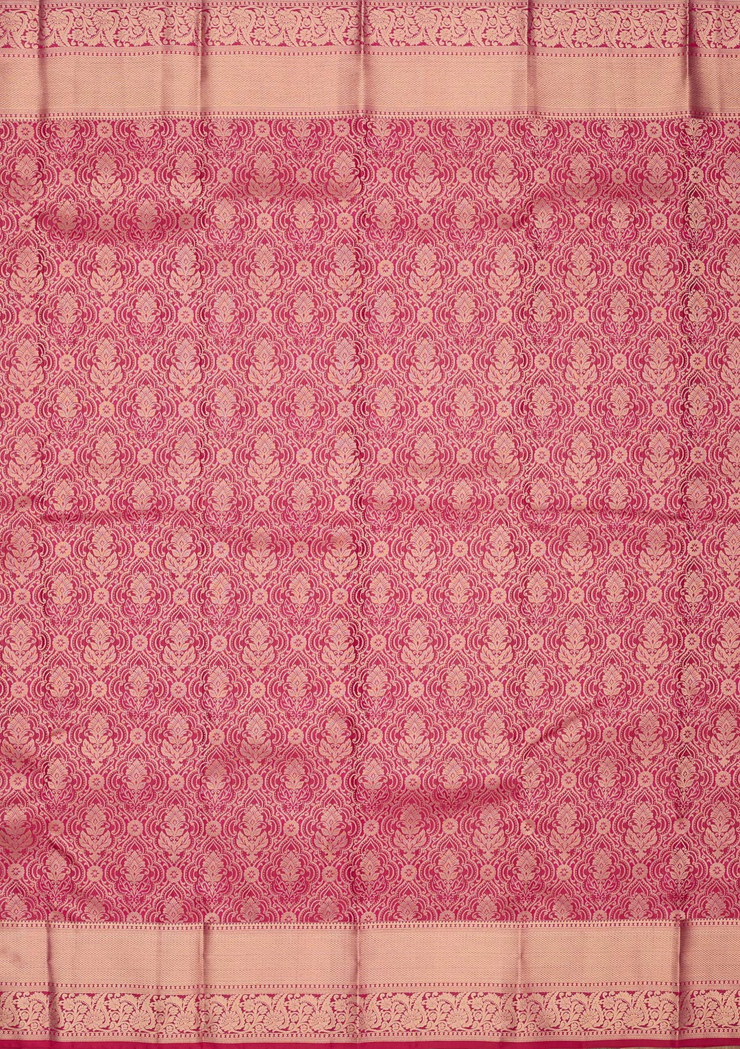 Rani Pink Zariwork Pure Silk Saree