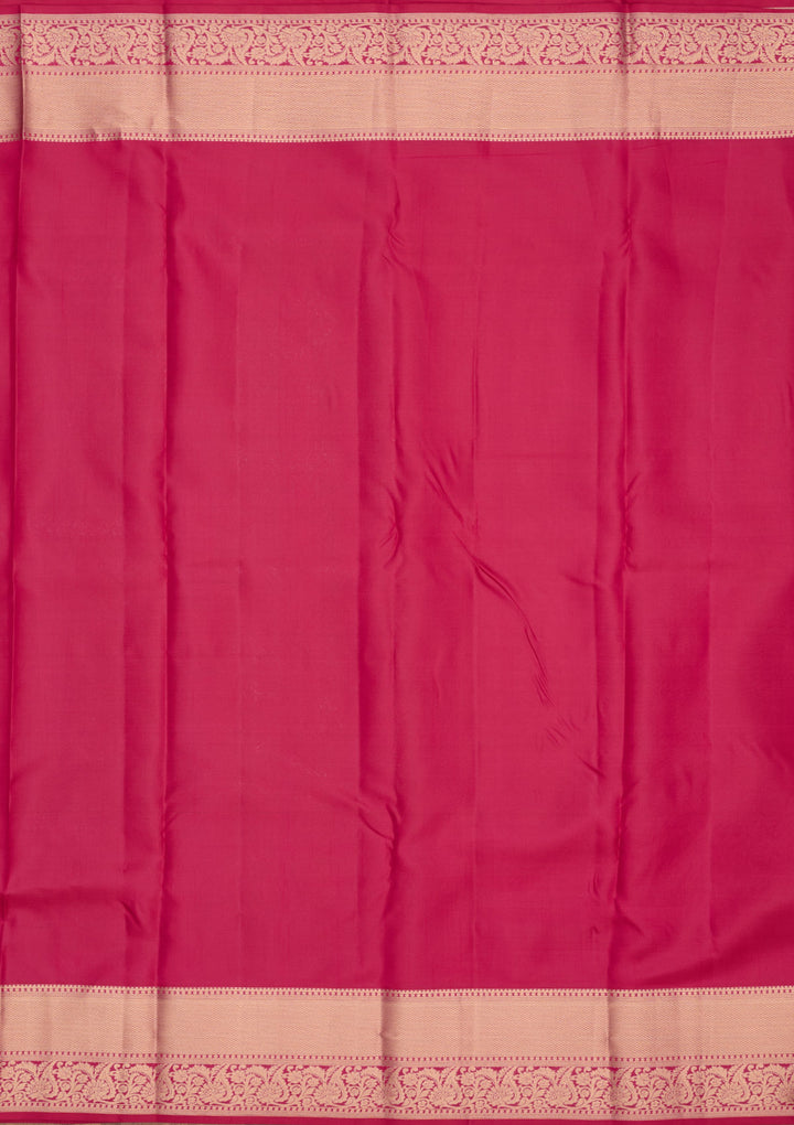 Rani Pink Zariwork Pure Silk Saree
