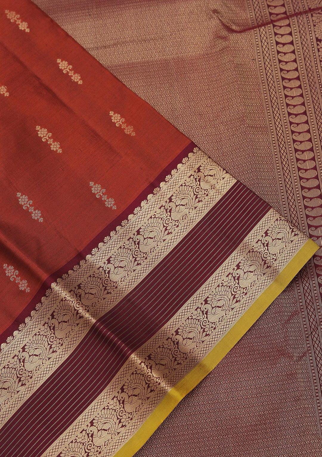 Brown Zariwork Pure Silk Saree